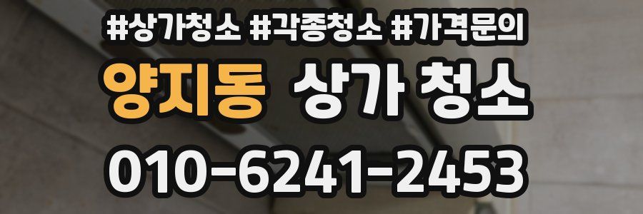 양지동 상가 청소