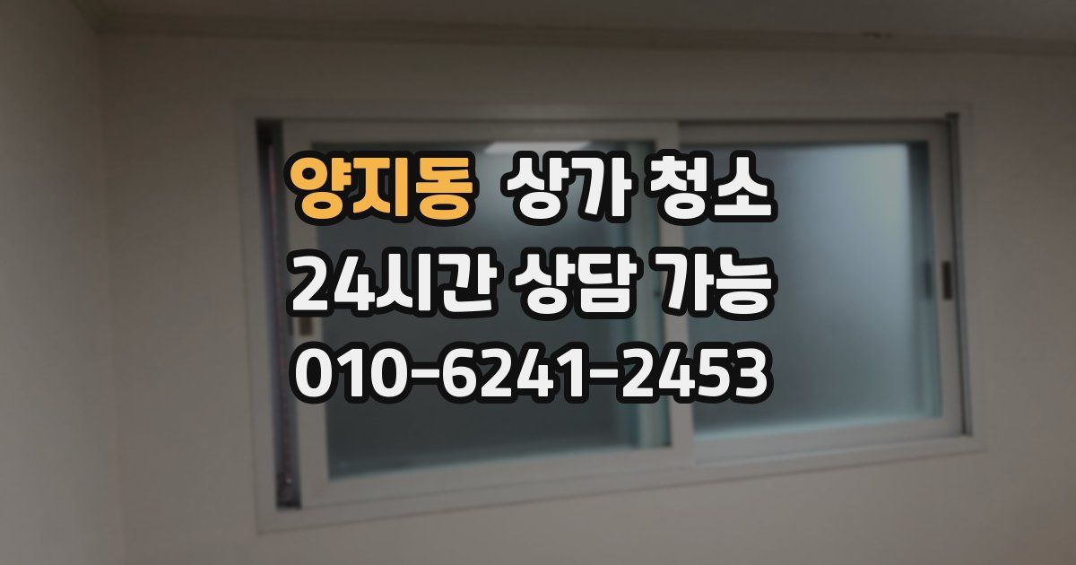 양지동 상가 청소