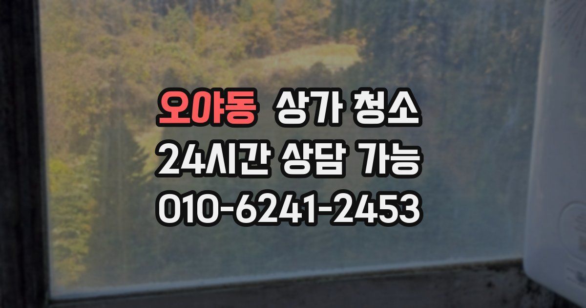 오야동 상가 청소