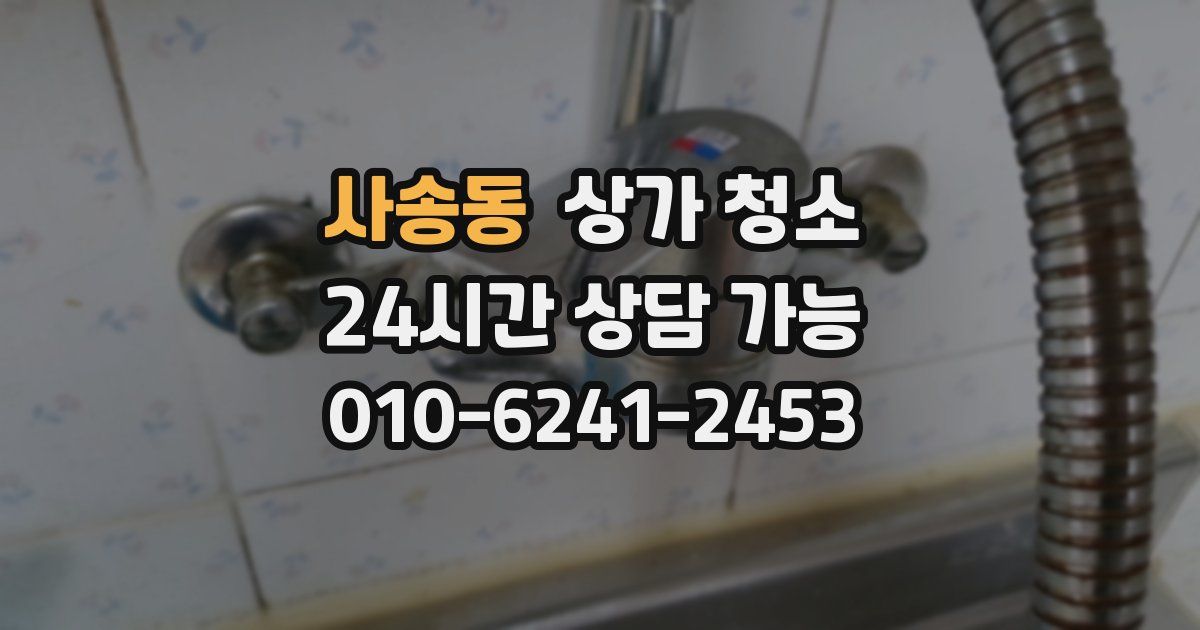 사송동 상가 청소