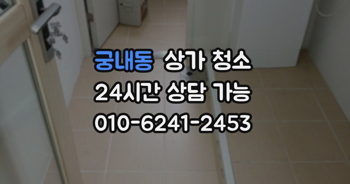 궁내동 상가 청소