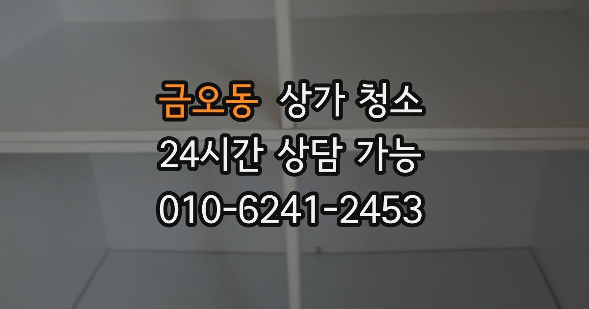 금오동 상가 청소