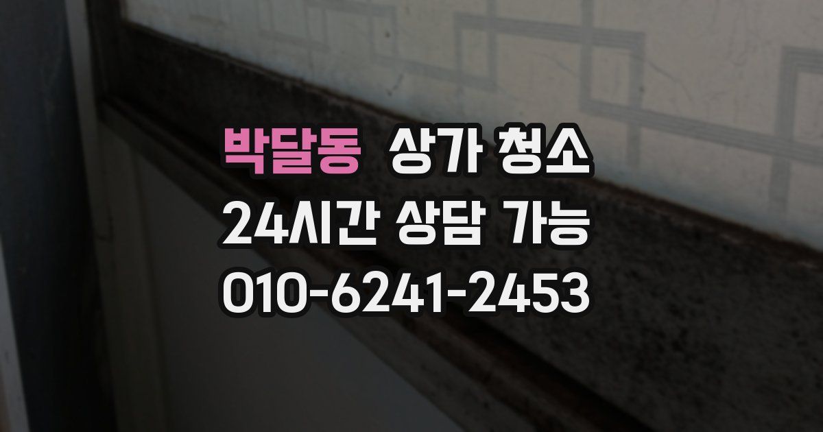 박달동 상가 청소