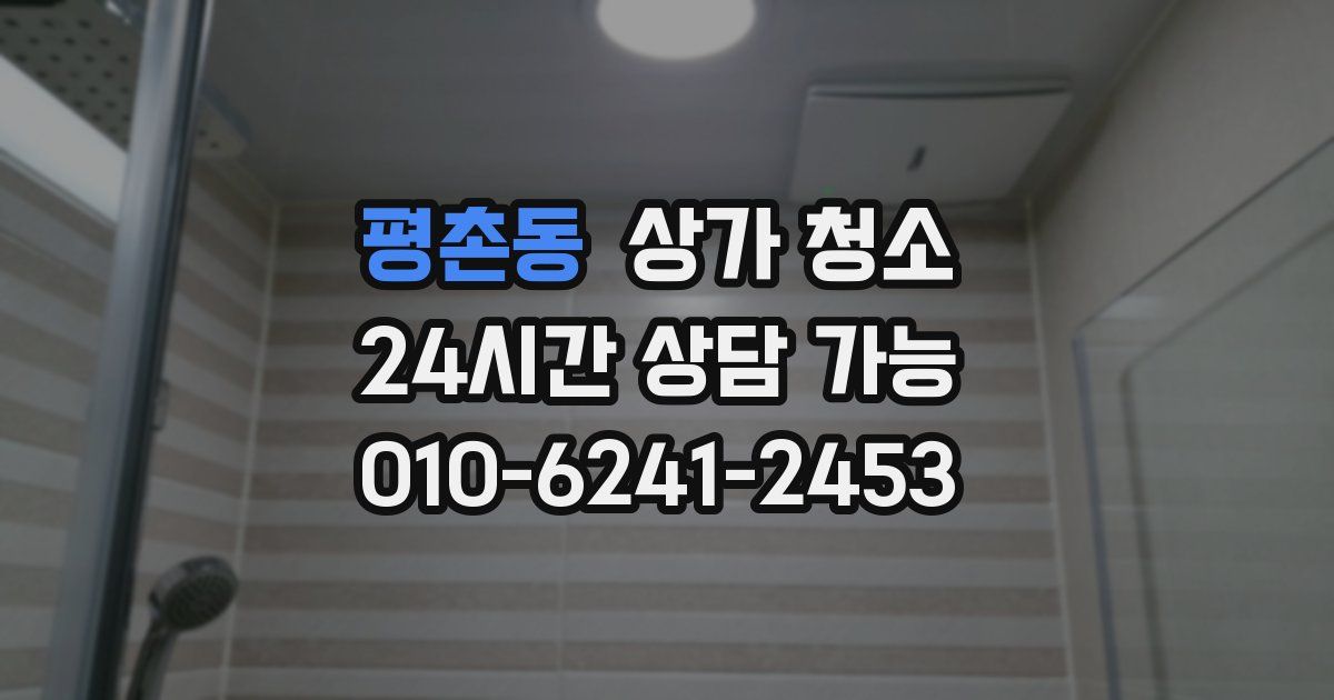 평촌동 상가 청소