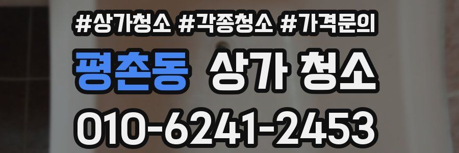평촌동 상가 청소