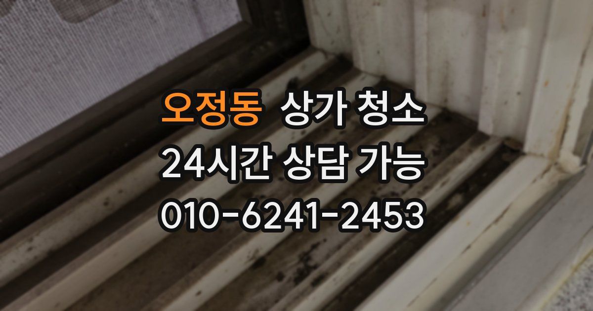오정동 상가 청소