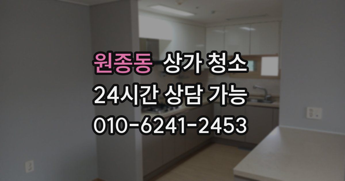 원종동 상가 청소