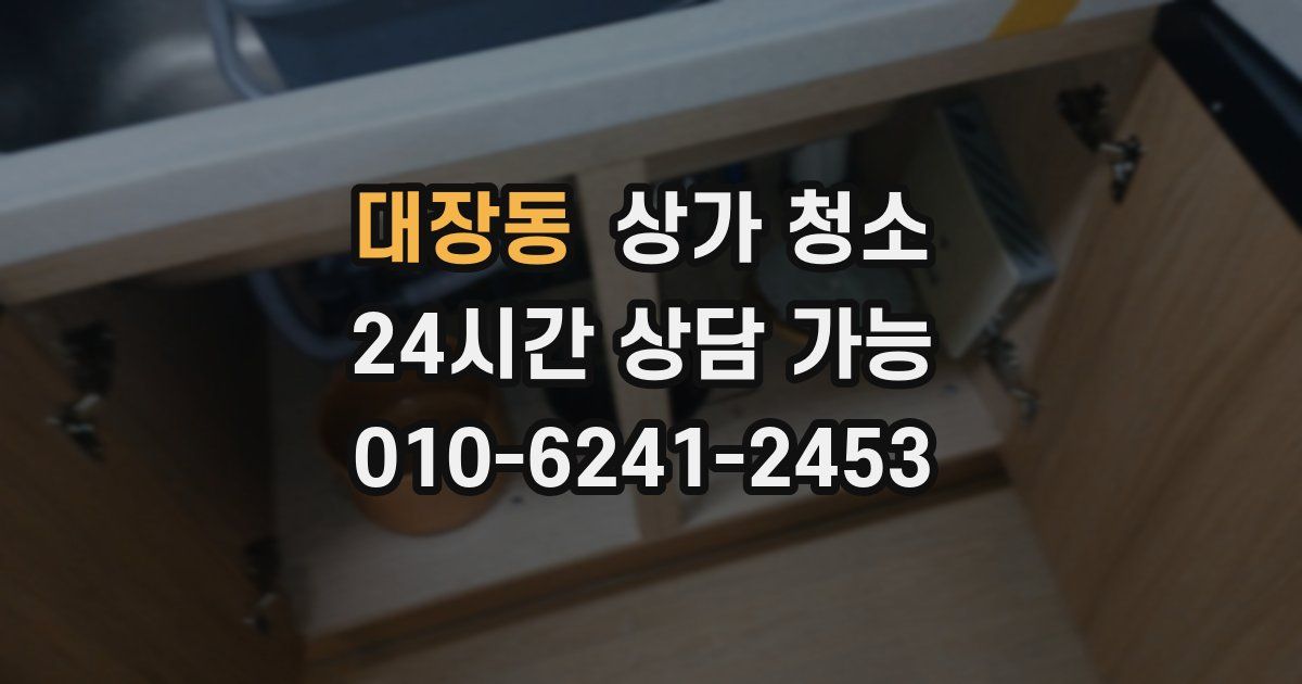 대장동 상가 청소