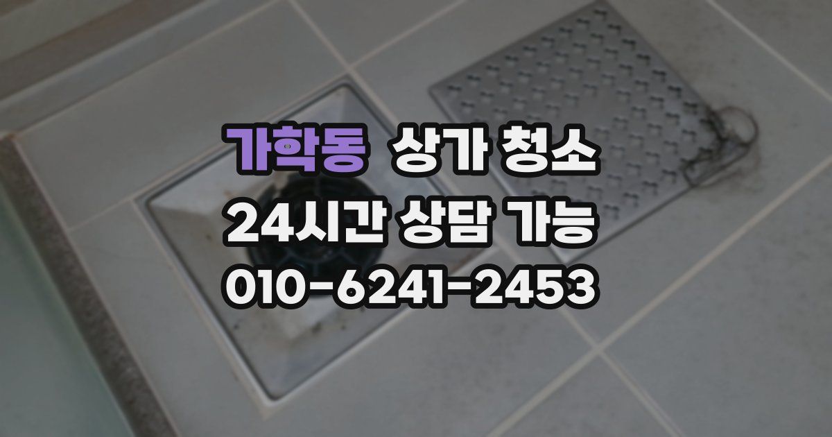 가학동 상가 청소