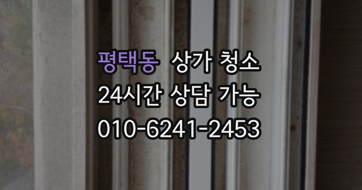 평택동 상가 청소