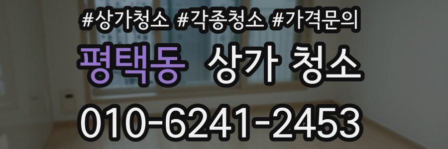 평택동 상가 청소