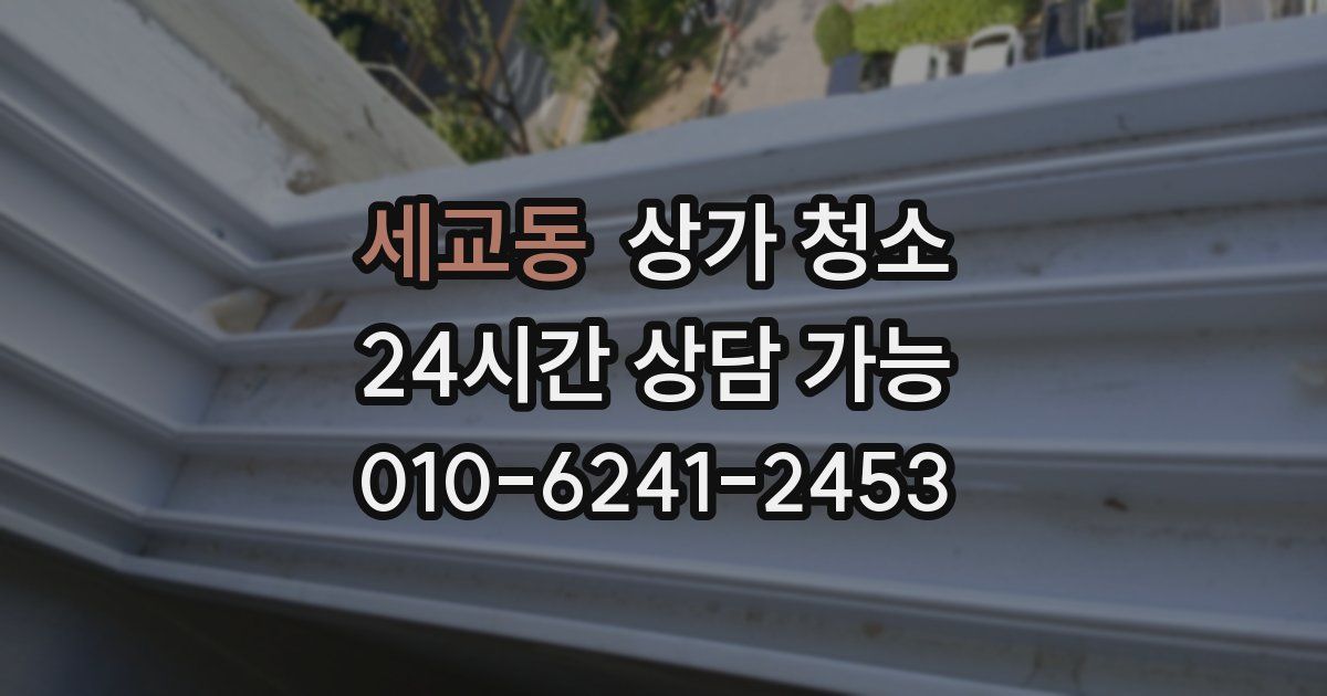 세교동 상가 청소