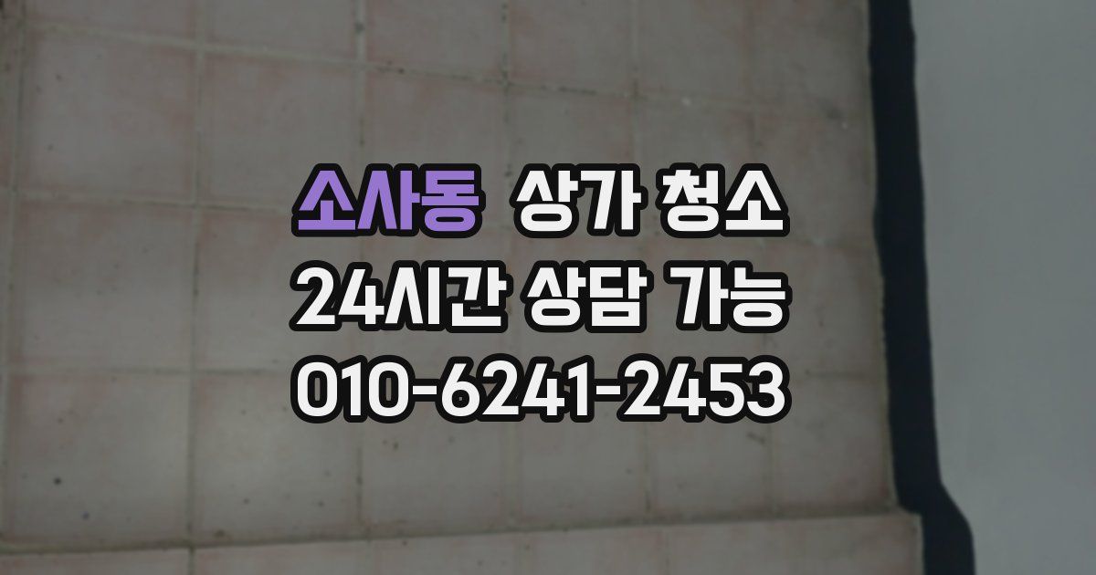 소사동 상가 청소