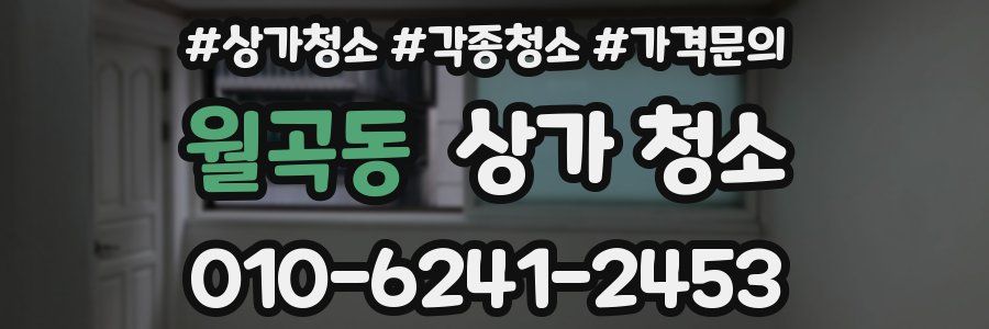 월곡동 상가 청소