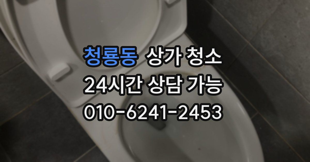 청룡동 상가 청소