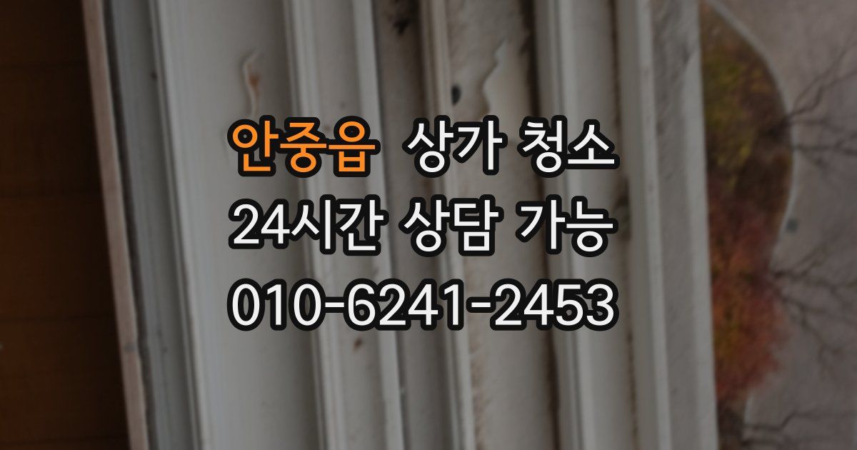 안중읍 상가 청소