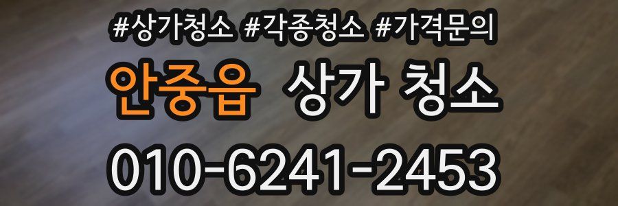 안중읍 상가 청소