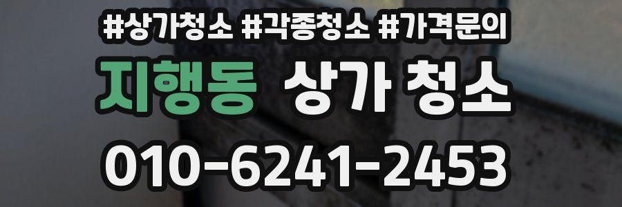 지행동 상가 청소