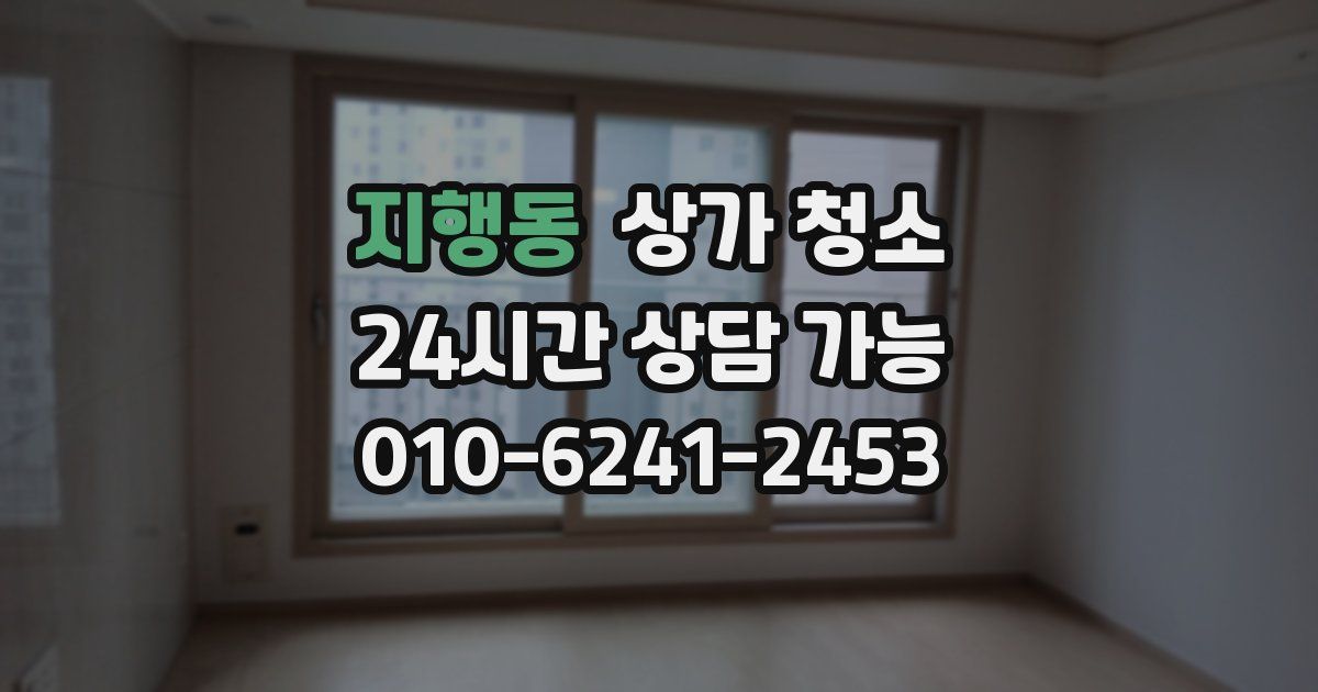 지행동 상가 청소