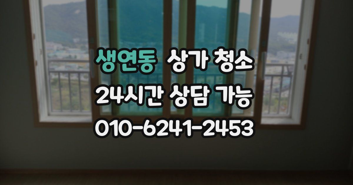 생연동 상가 청소