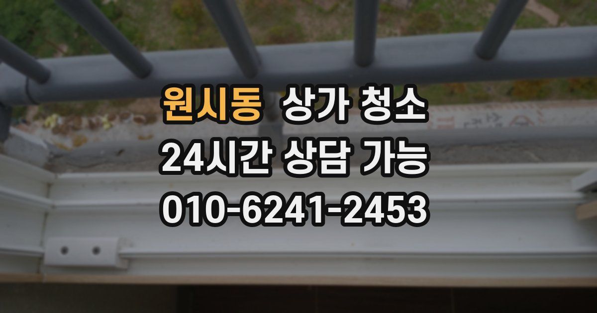 원시동 상가 청소