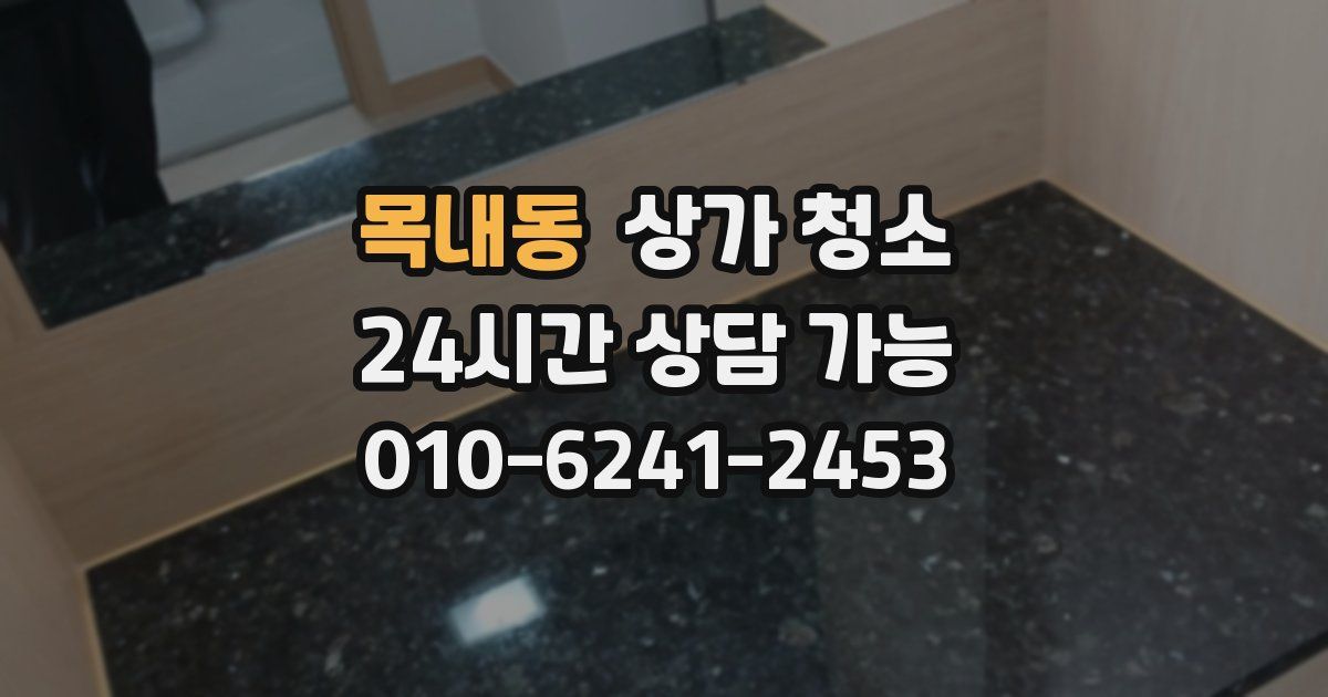 목내동 상가 청소