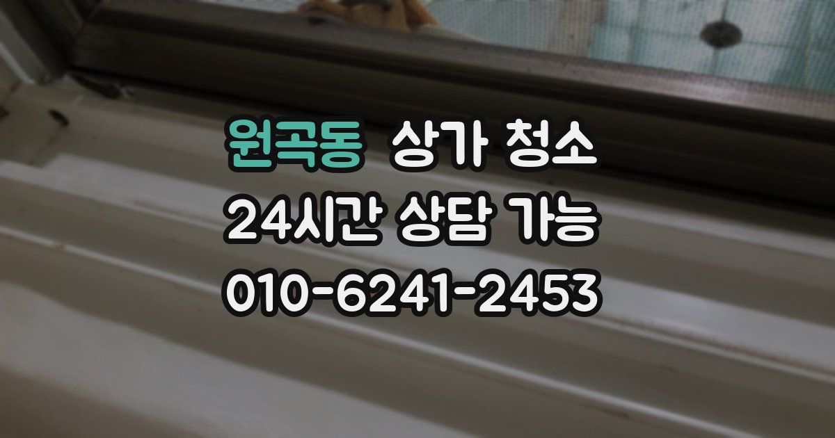 원곡동 상가 청소