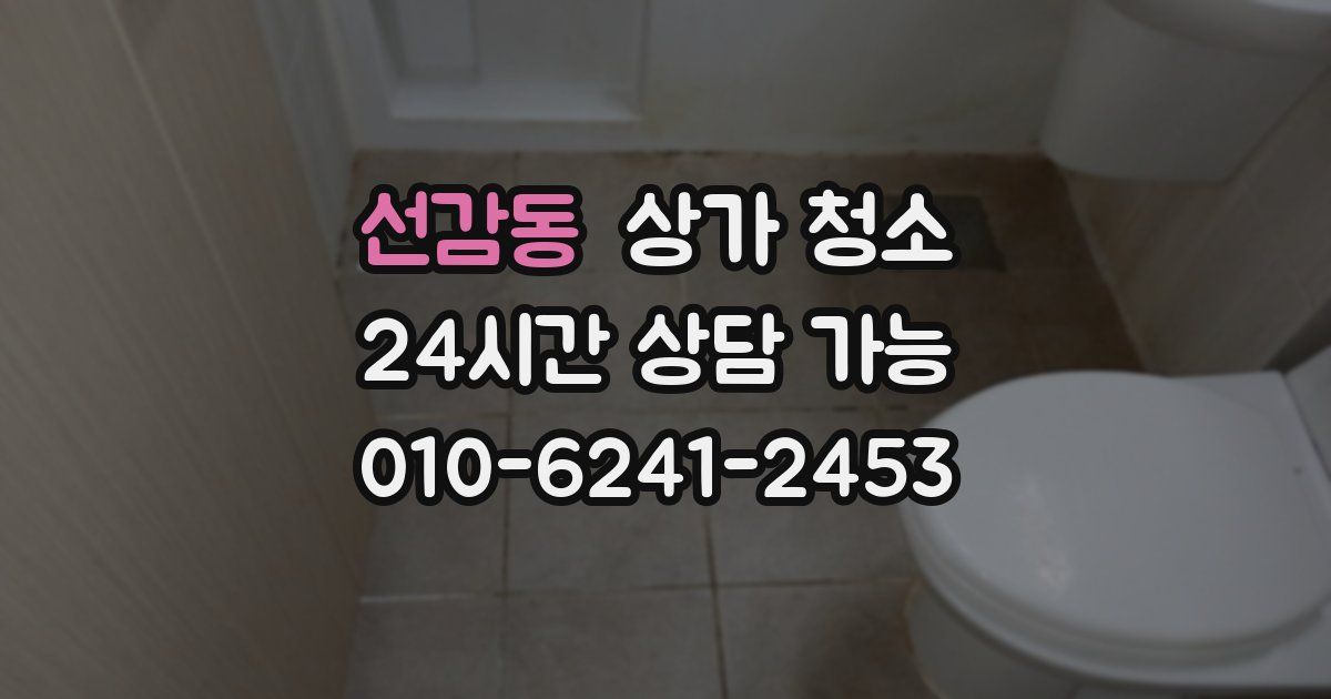선감동 상가 청소