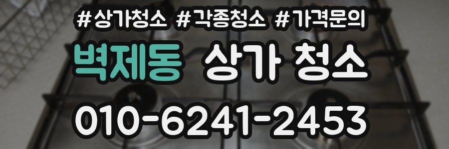 벽제동 상가 청소
