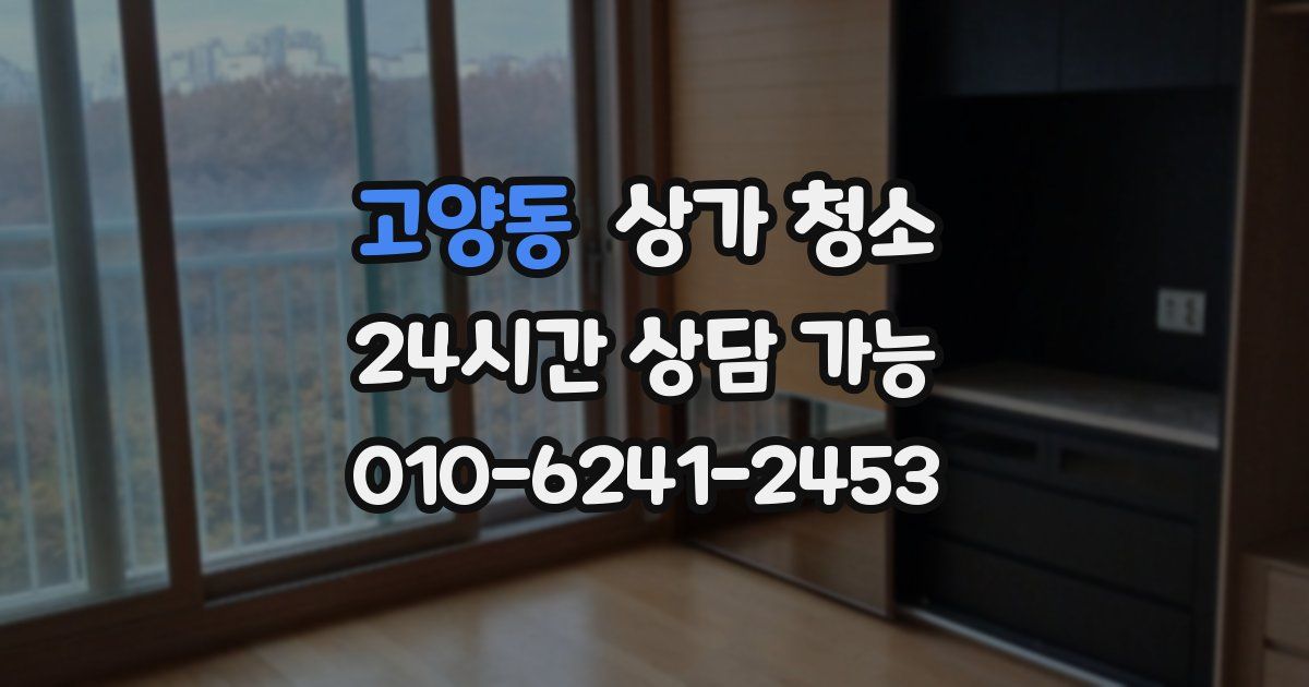 고양동 상가 청소