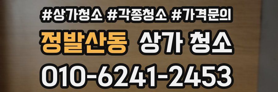 정발산동 상가 청소