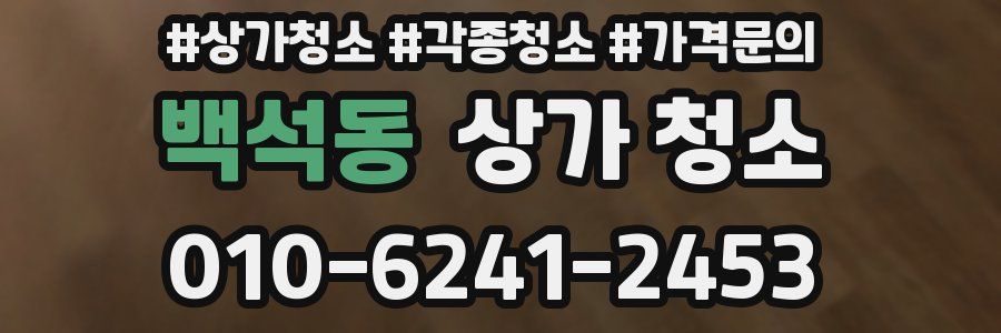 백석동 상가 청소