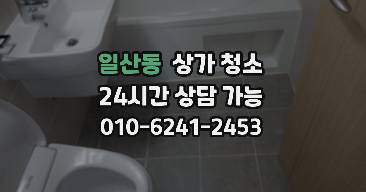 일산동 상가 청소