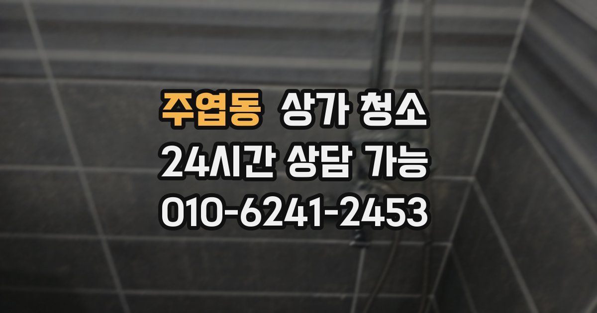 주엽동 상가 청소