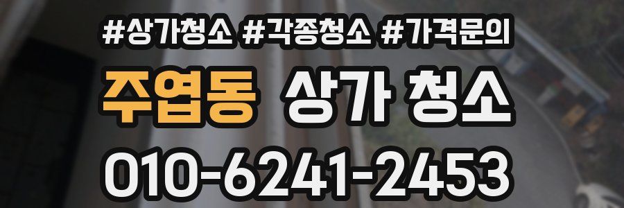 주엽동 상가 청소