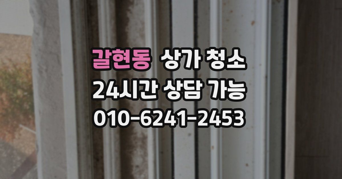 갈현동 상가 청소