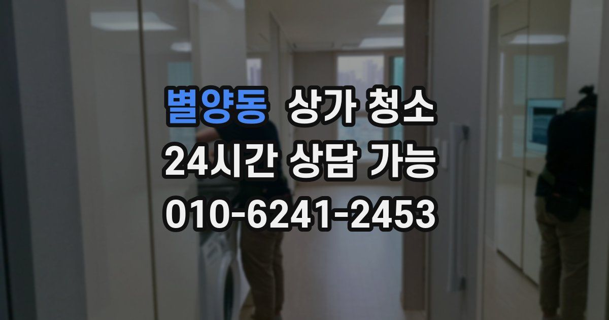 별양동 상가 청소
