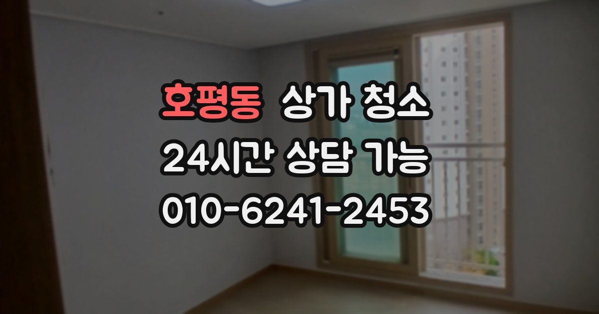 호평동 상가 청소
