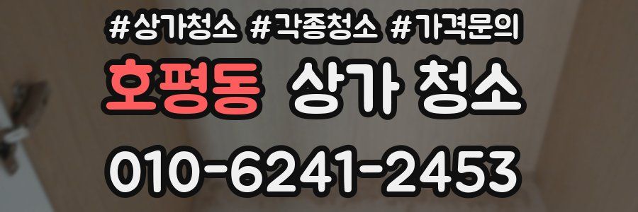호평동 상가 청소