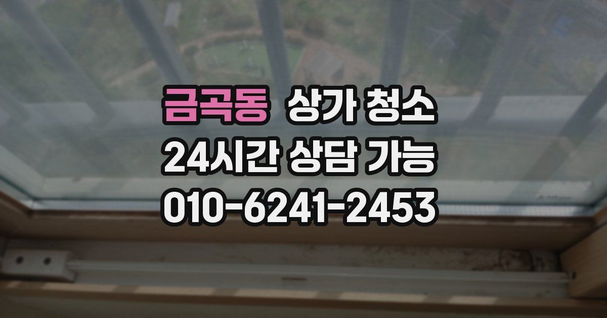 금곡동 상가 청소