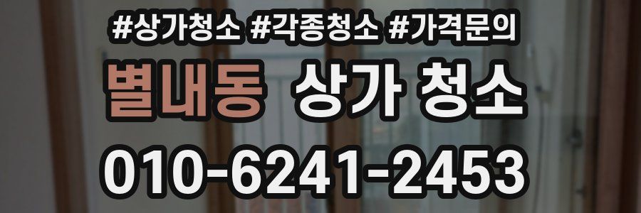 별내동 상가 청소