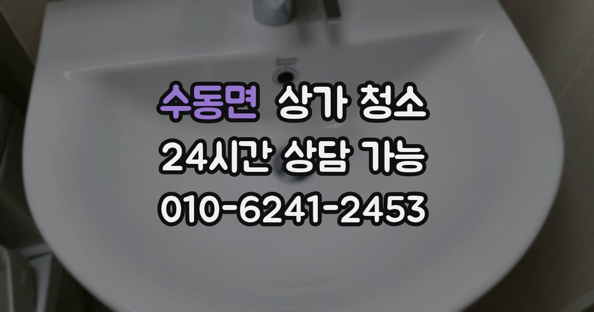 수동면 상가 청소