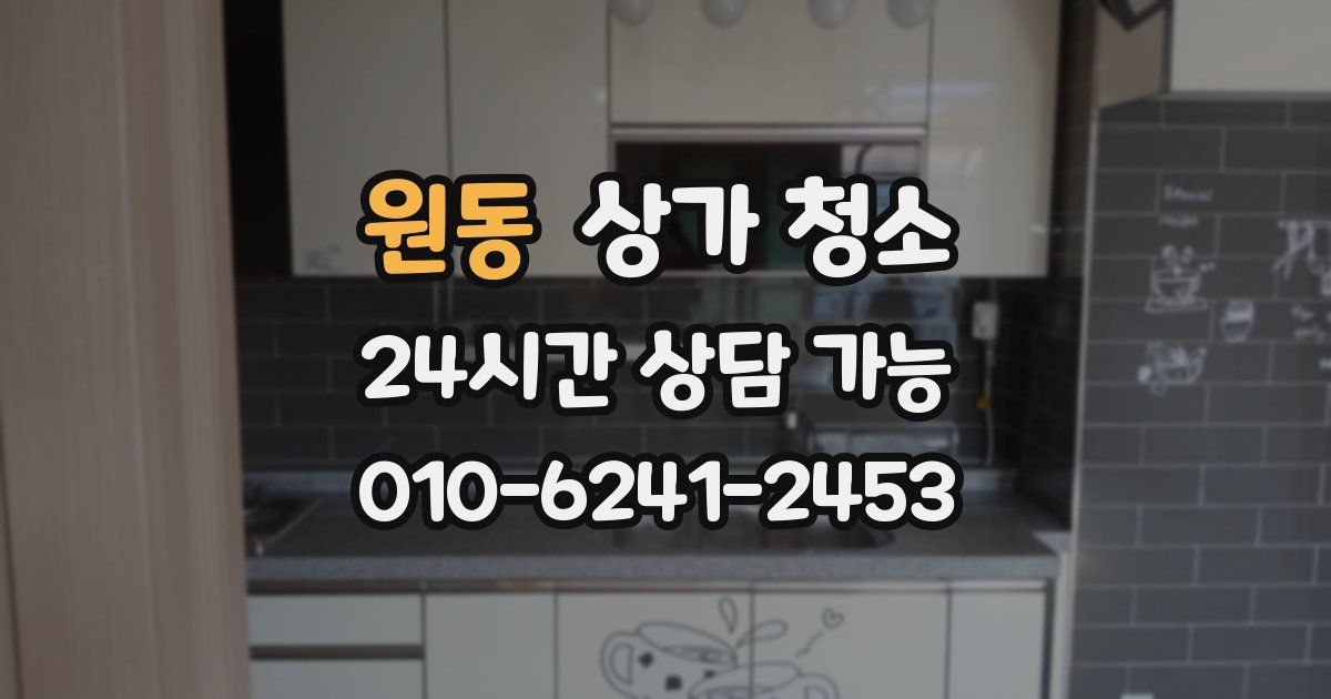 원동 상가 청소
