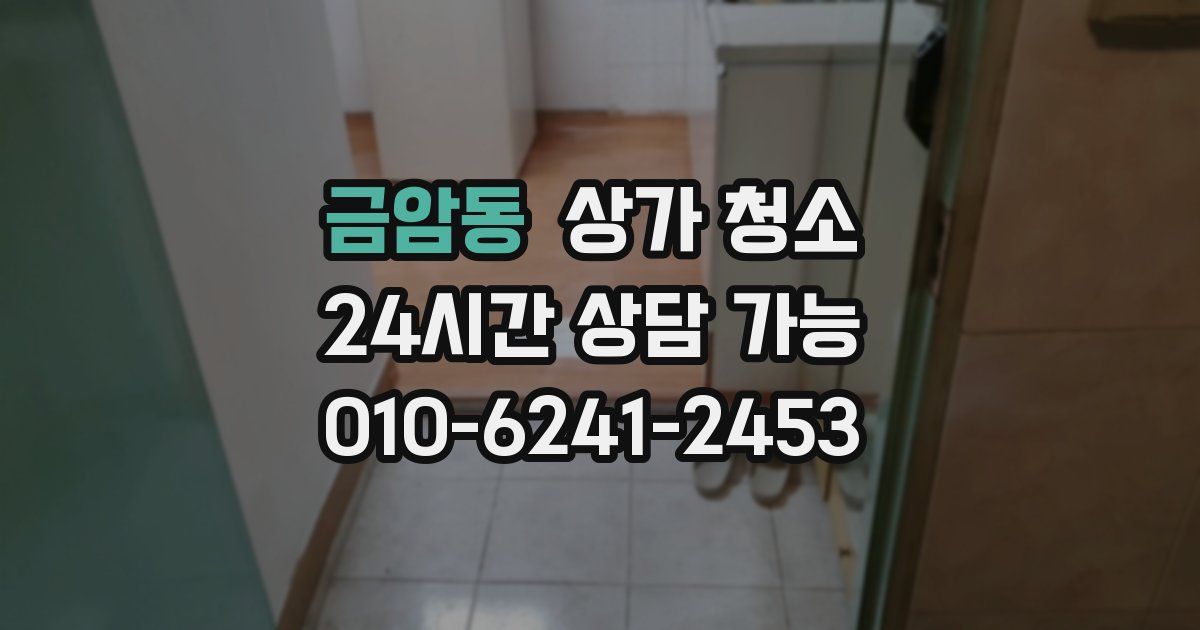 금암동 상가 청소
