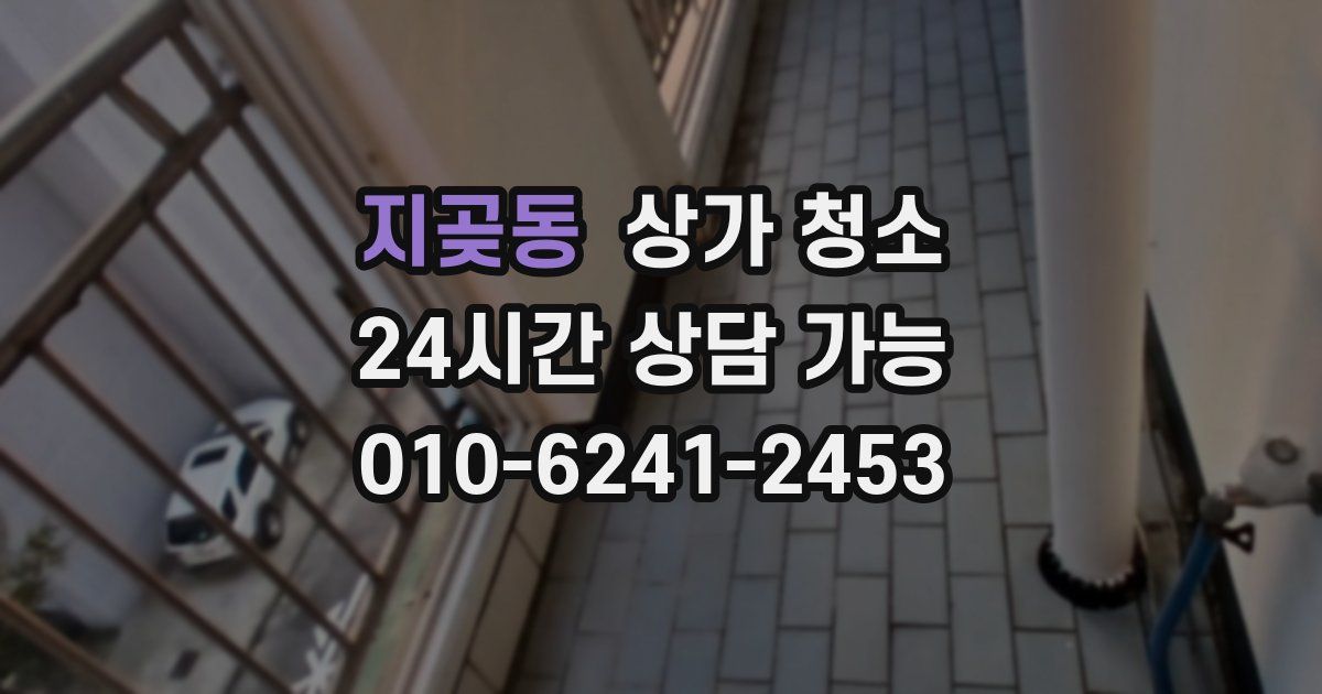 지곶동 상가 청소