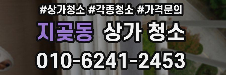지곶동 상가 청소