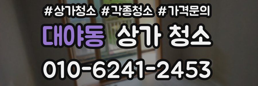 대야동 상가 청소