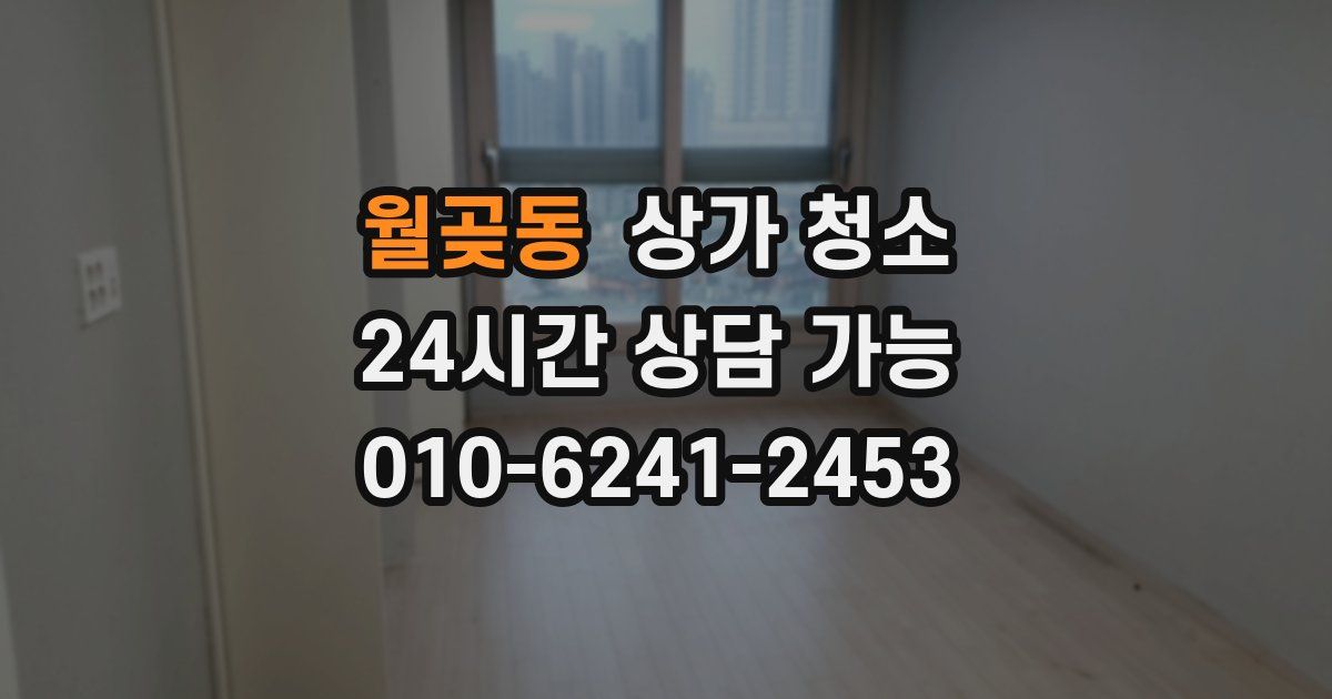월곶동 상가 청소