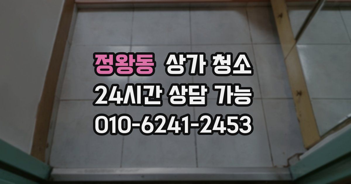 정왕동 상가 청소