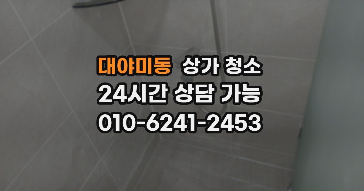 대야미동 상가 청소